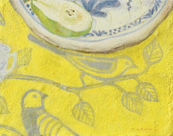 有田巧「鳥のテーブルクロス」