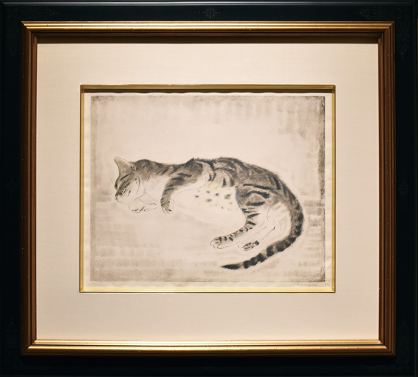 藤田嗣治「猫十態：眠る猫」